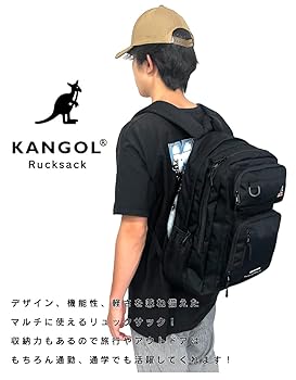 カンゴール ブラック バックパック KGSA-BG00196 KANGOL カンゴール リュック バッグ バックパック メンズ